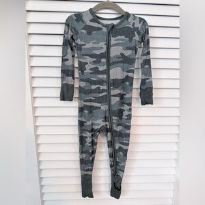 Little Sleepies Gray Camo Zippie